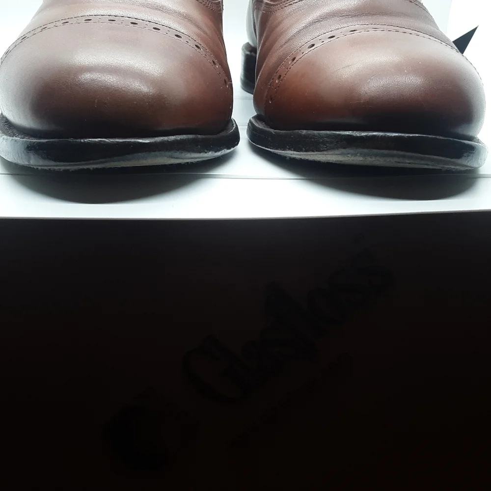 VTG Allen Edmonds Byron Made in Italy Men's Size10 3E Chili Brown Oxford